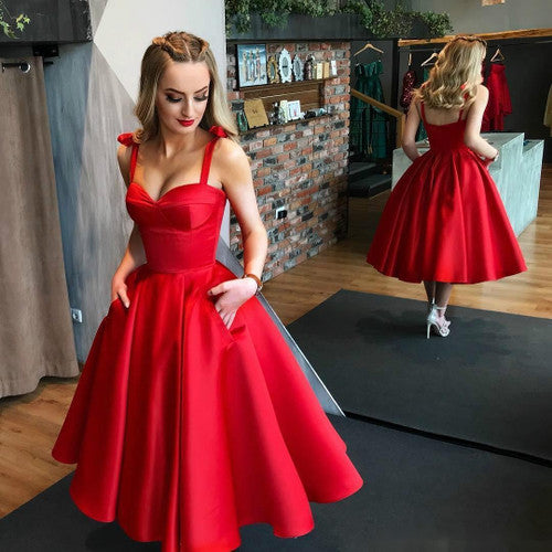 Chic Nova Satin Tea LengthDress